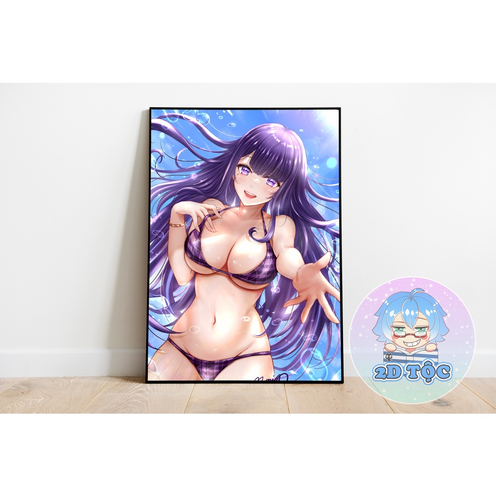 TRANH POSTER A3 RAIDEN SHOGUN GENSHIN IMPACT (6) CHẤT LIỆU GIẤY CAO CẤP - 2D TỘC SHOP