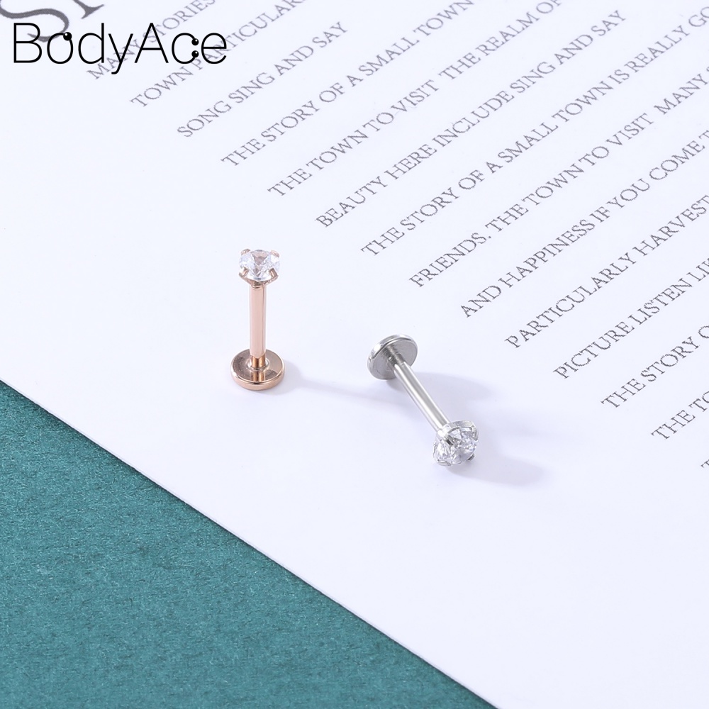 Bộ 12 Khuyên Xỏ Cơ Thể Bằng Thép Không Gỉ Đính Đá Pha Lê Cá Tính