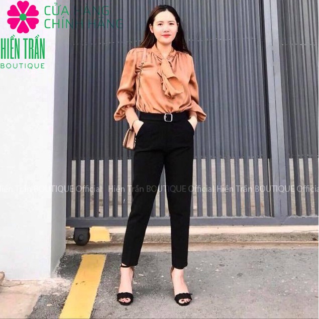 Quần tây nữ đai vuông Ruby Fashion chất vải cao cấp