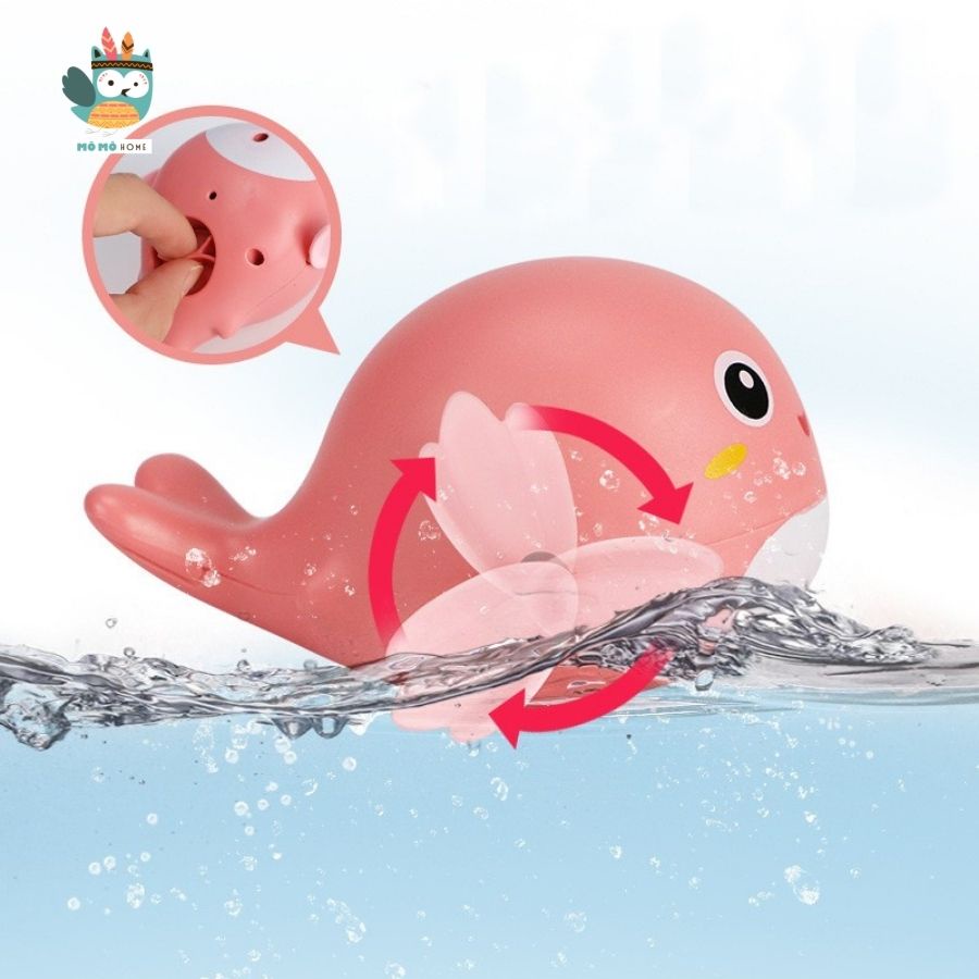 Đồ chơi nhà tắm cho bé cá heo con, vịt vặn cót vui nhộn, an toàn cho bé