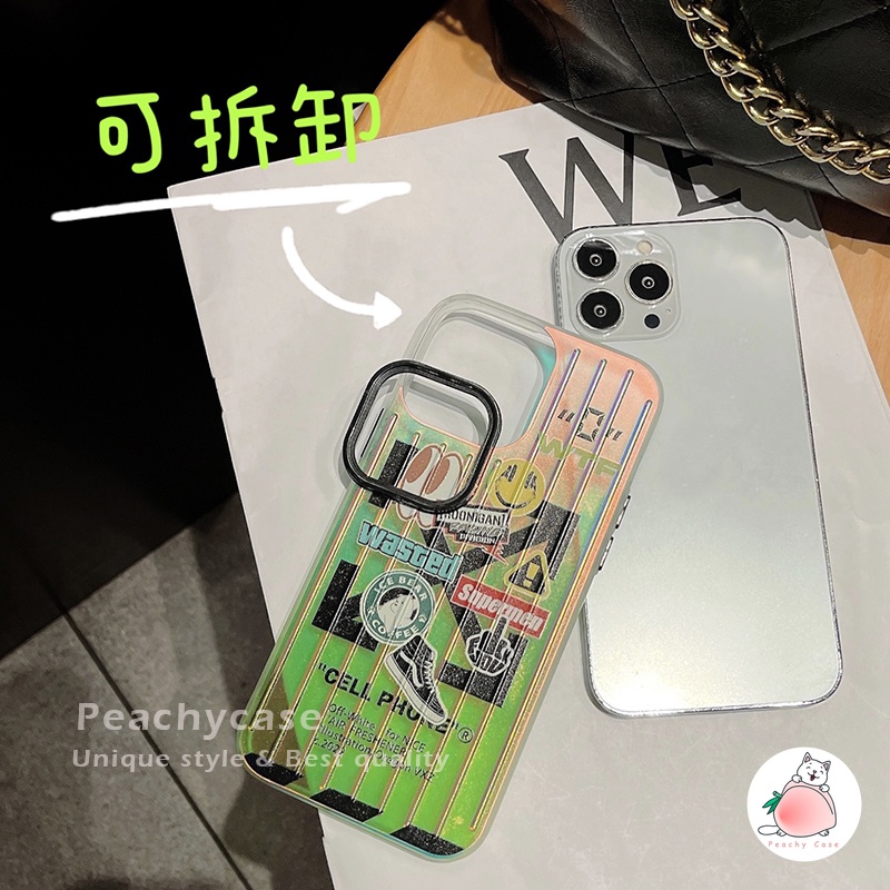 Ốp Điện Thoại TPU Dẻo Màu Laser Hình Mặt Cười Thời Trang Cho iPhone 13 12 Pro Max 11 Xr Xs Max X 13pro