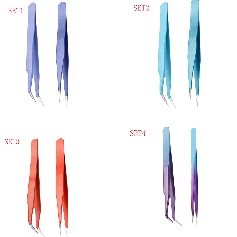 Nhíp Gắn Lông Mi Giả Nghệ Thuật Chất Lượng Cao|Nhíp Gắp Lông Mi Bằng Thép Không Gỉ Dạng Cong Thời Trang Cho Nữ