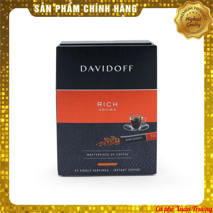 Cà phê hòa tan Davidoff vị Rich Aroma hộp giấy 45gr (25 sticks)