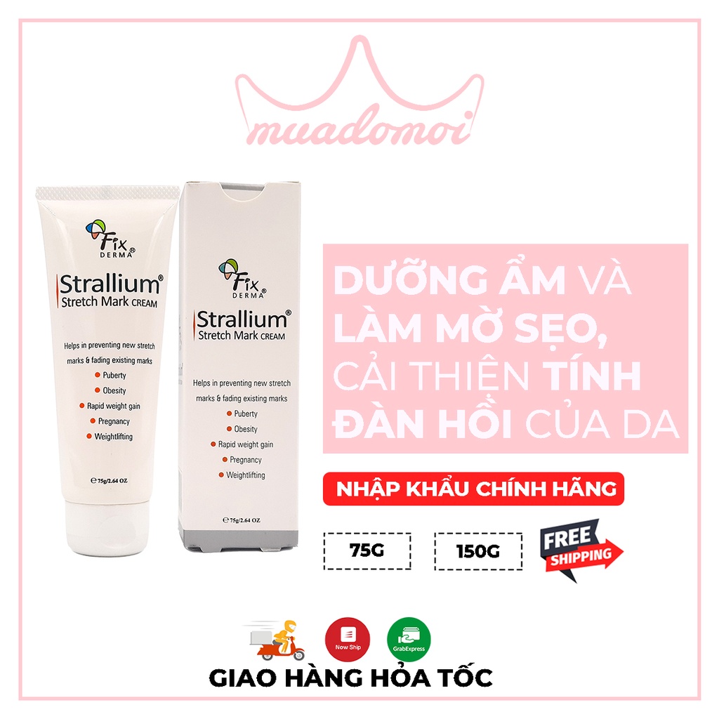 Kem làm mờ Vết Rạn da cho mẹ bầu và phụ nữ sau sinh Fixderma Strallium Stretch Mark Cream - Muadomoi