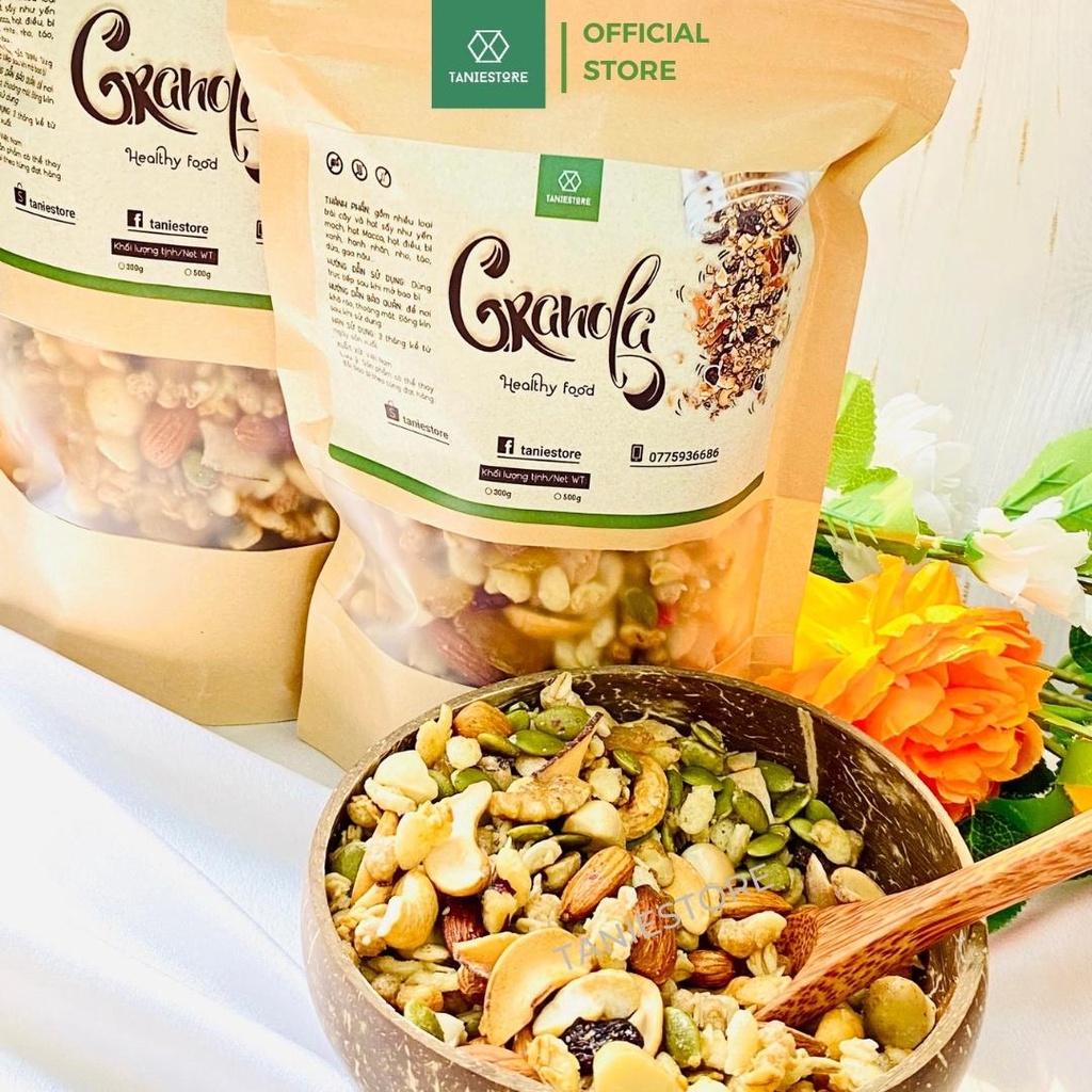 Granola siêu hạt, ngũ cốc ăn kiêng không đường, giảm cân loại 1