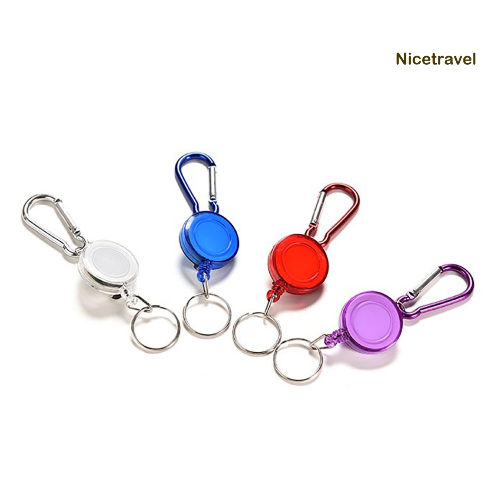 Móc khóa giữ chìa khóa thẻ ID thu gọn kéo ra được đa năng tiện lợi