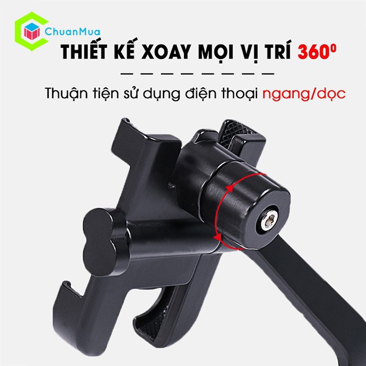 Giá Đỡ - Kẹp Điện Thoại Gắn Xe Máy C2 Chống Rung, Chống Cướp Cực Chắc Chắn