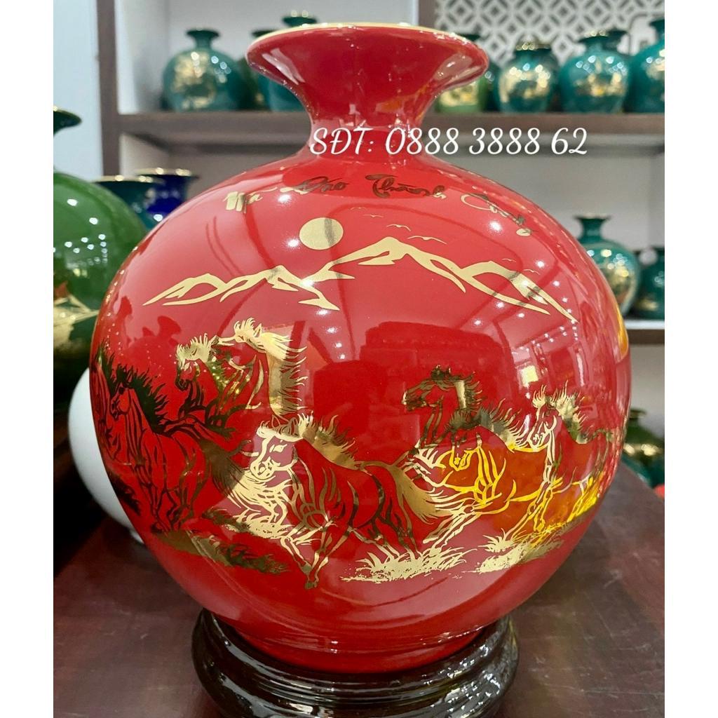 Bình Hút Lộc Mã Đáo Thành Công - Bình Tài Lộc, Bình Hút Lộc Phong Thuỷ Bát Tràng