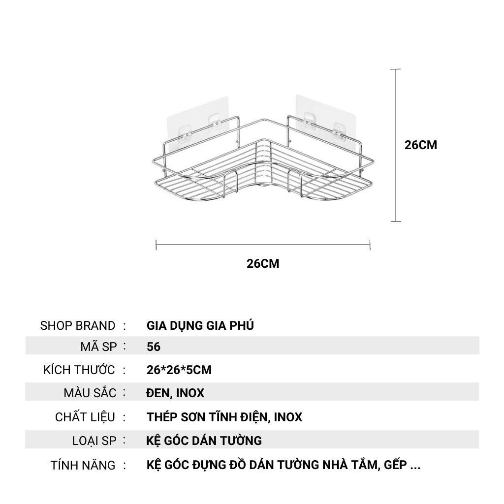 Kệ góc nhà tắm , kệ nhà tắm inox dán tường để dầu gội chai lọ HÀNG LOẠI 1