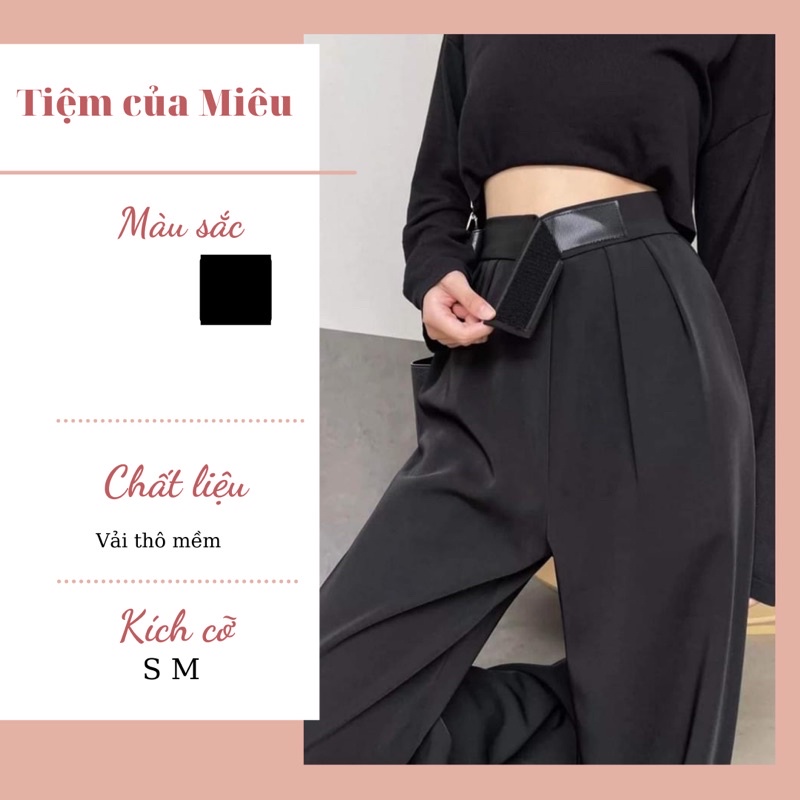 Quần tây ống xuông cạp dán ống rộng dài 95cm, QUẦN CULOTES