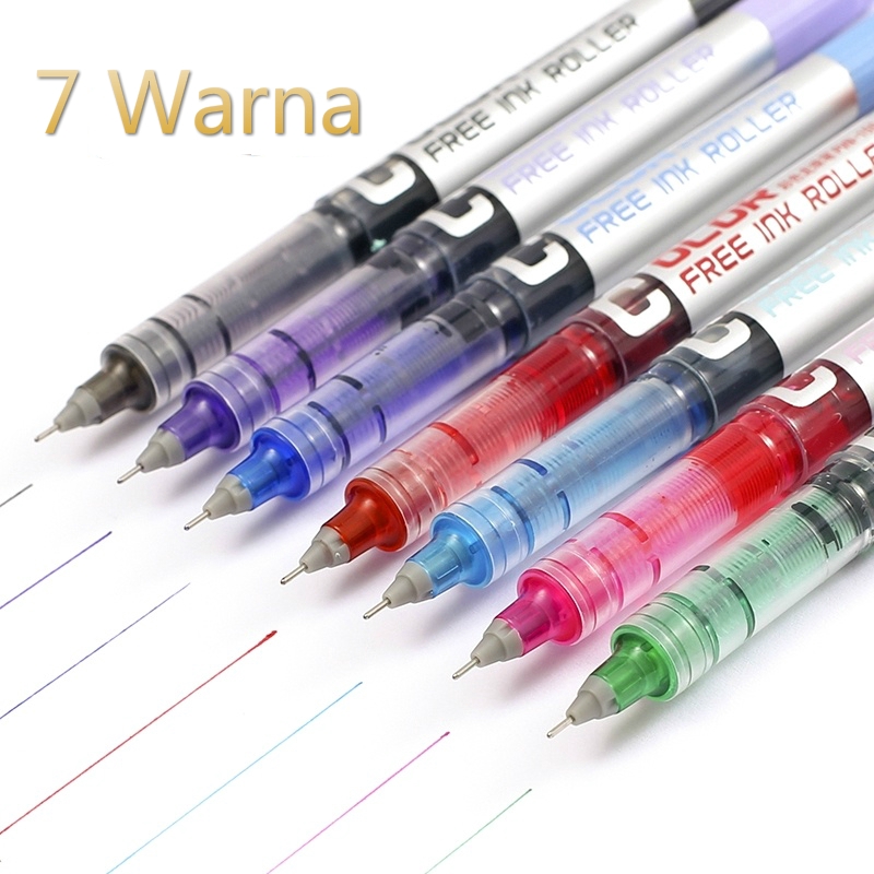 Bút Bi Đầu Ngòi 0.38mm 7 Màu Chất Lượng Cao