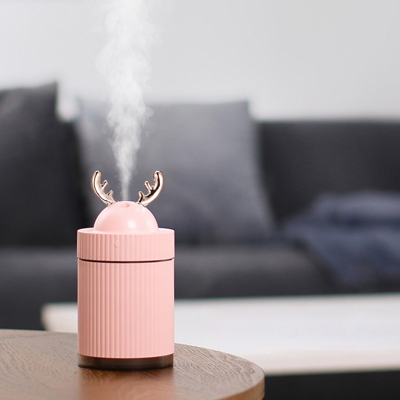 Fnelse Máy tạo độ ẩm khuếch tán tinh dầu đầu cắm USB 260ml tích hợp đèn
