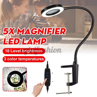 Kính Lúp 5x Kẹp Bàn Có Đèn Led Kết Nối Usb