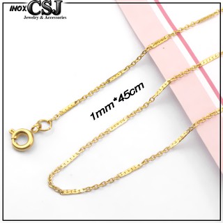 DÂY CHUYỀN, VÒNG CỔ NỮ INOX MẠ VÀNG 1MM D040 - đẹp, không đen, chuẩn thời trang