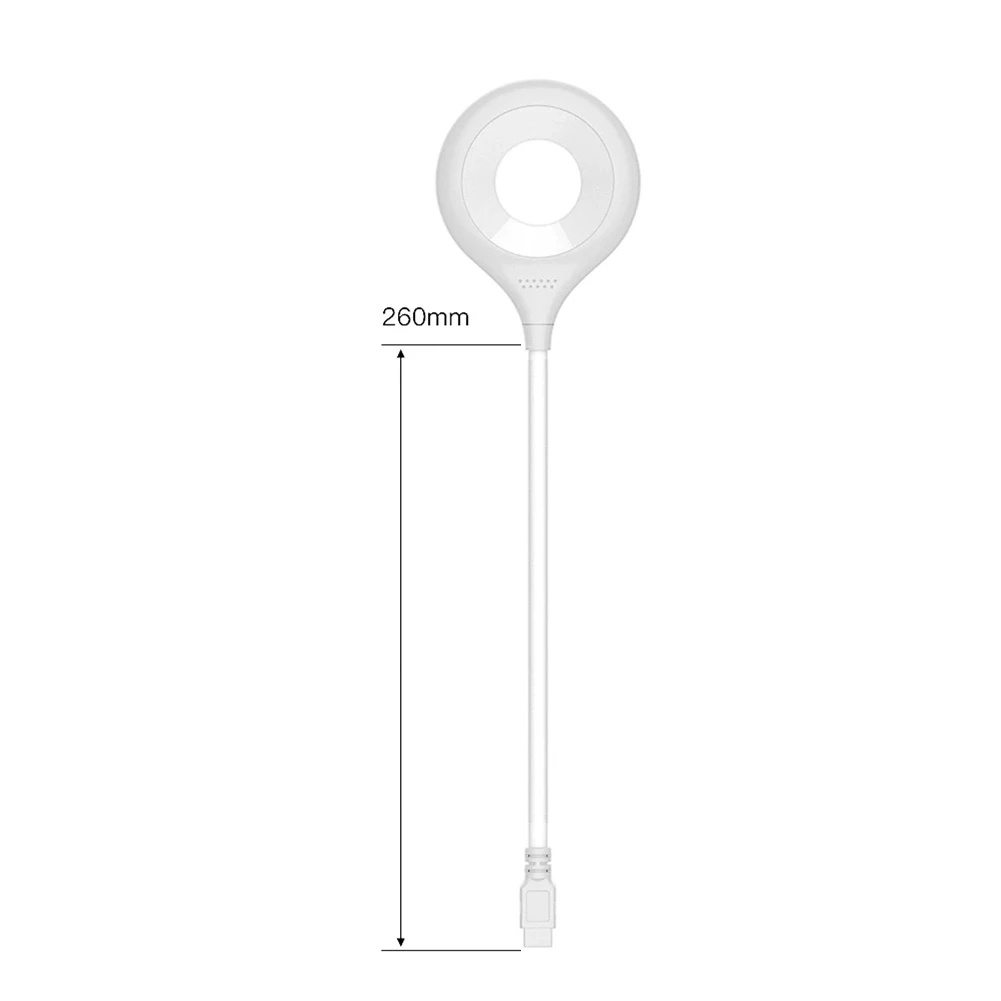Đèn dạng vòng kích thước nhỏ gọn để bàn có cổng USB độc đáo làm đèn ngủ/đèn học/gia đình