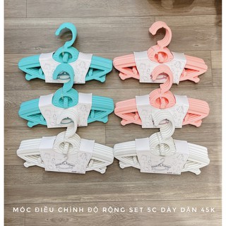 Set 5 cái Móc phơi quần áo điều chỉnh độ rộng