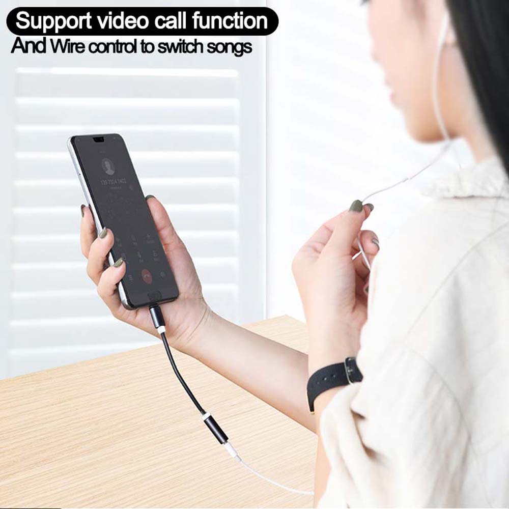 Dây Cáp Chuyển Đổi Âm Thanh Từ Type-C Sang 3.5mm Nhiều Màu Sắc Cho Điện Thoại