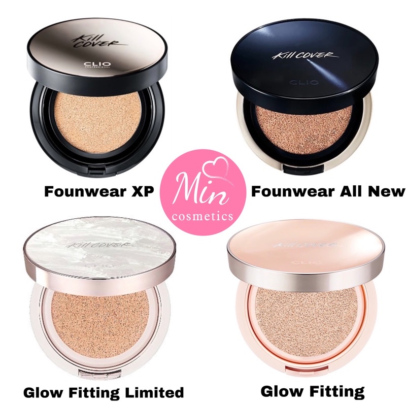 PHẤN NƯỚC CLIO KILL COVER FOUNWEAR XP/ ALL NEW/ GLOW/ VEGANWEAR CUSHION SPF 50+PA+++