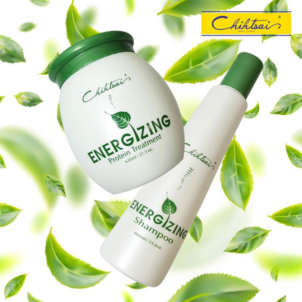 DẦU GỘI + DẦU HẤP PHỤC HỒI CHỐNG RỤNG CHIHTSAI TRÀ XANH ENERGIZING PROTEIN TREATMET 630ML