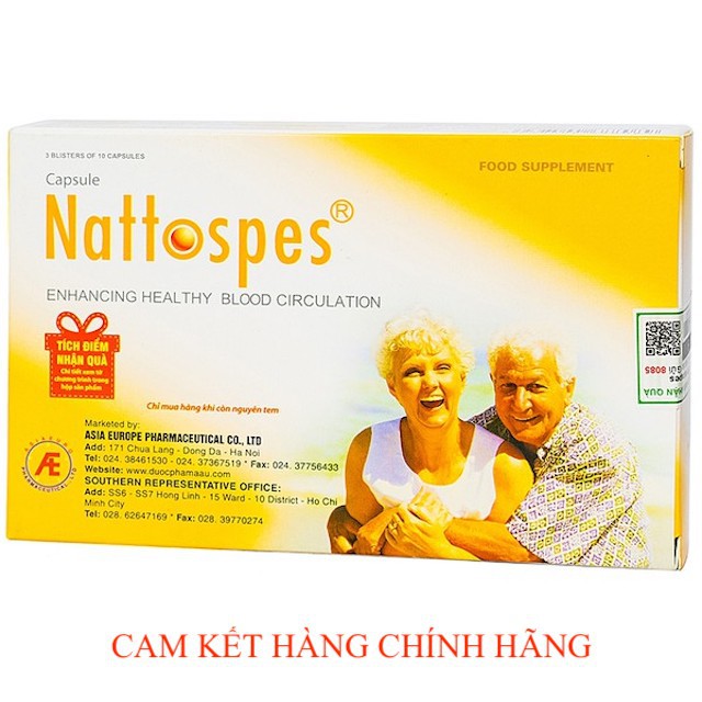 Nattospes - Viên uống hỗ trợ phòng ngừa đột quỵ, tai biến mạch máu não.