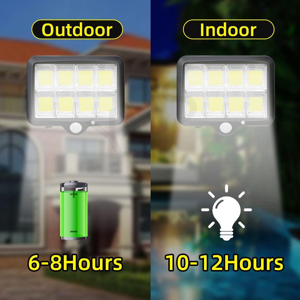 Bộ Đèn LED COB Gắn Tường Ngoài Trời Chống Nước Chạy Năng Lượng Mặt Trời