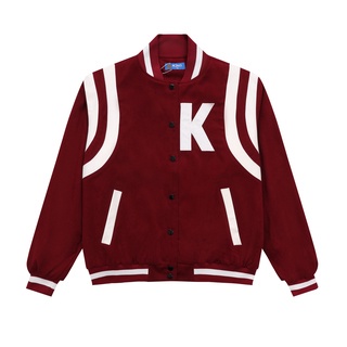 Áo Khoác Nhung Tăm Jacket Varsity Graffiti King V1 Màu Đỏ Đô 02