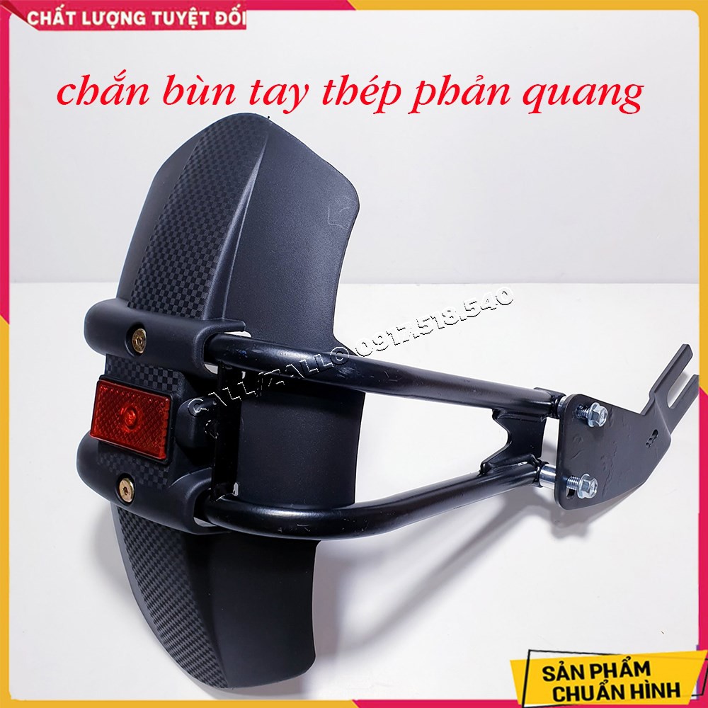 CHẮN BÙN TAY THÉP V2 PHẢN QUANG GẮN EXCITER, WINNER, PKL, PNL