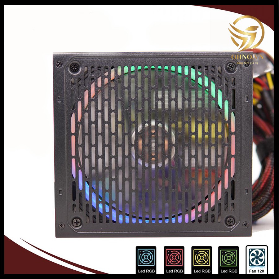 Bộ Nguồn Máy Tính Vision RB600-RGB 600W (4+4pin, 2x 6+2pin) Nguồn Máy Tính PC Công Suất Thực Chính Hãng - OHNO Việt Nam | WebRaoVat - webraovat.net.vn