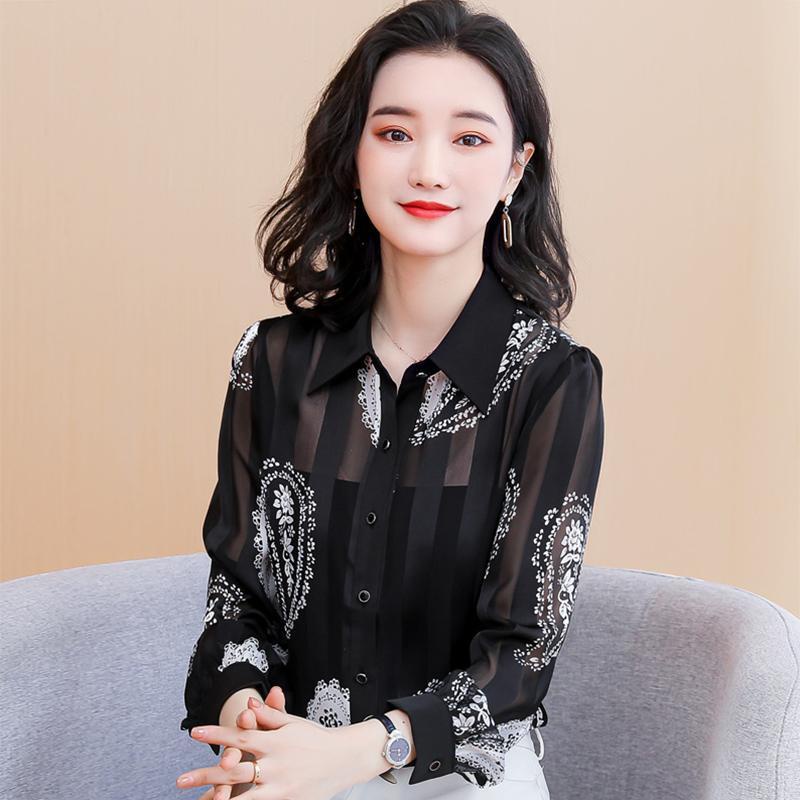 Áo Sơ Mi Chiffon Tay Dài Thời Trang Mùa Thu Dành Cho Nữ