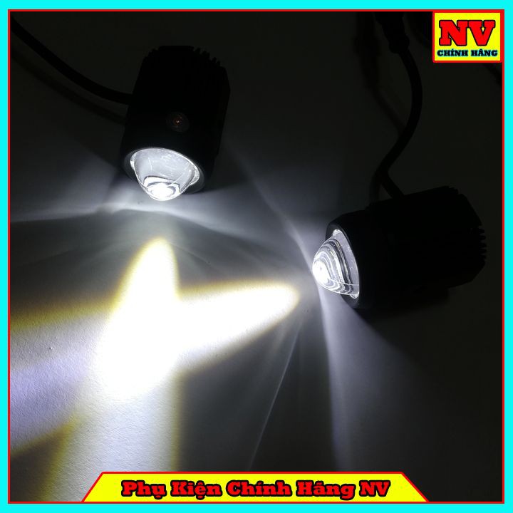 Đèn Trợ Sáng Bi Cầu 2 Chế Độ Siêu Sáng Cos Vàng Pha Trắng - Hàng Loại 1