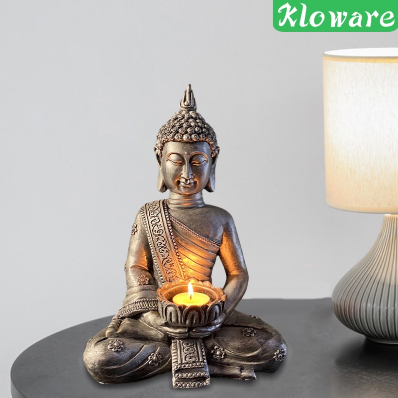 Giá đỡ đèn cầy hình tượng Phật trang trí nhà cửa sân vườn