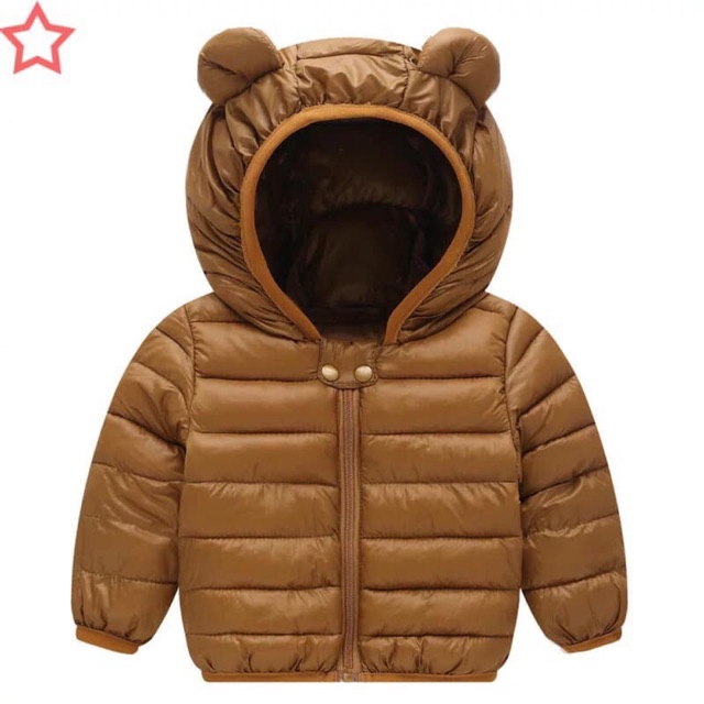 Áo phao tai gấu bé