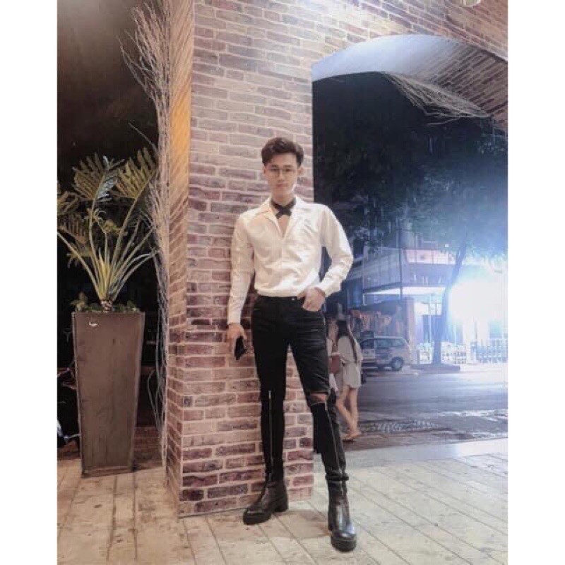 Quần jean nam rách gối mix khoá | BigBuy360 - bigbuy360.vn