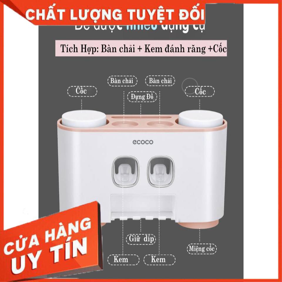 Nhả Kem Đánh Răng Cao Cấp - Thương Hiệu Nhật Bản ECOCO (Tặng Kèm 4 Cốc Đế Từ)