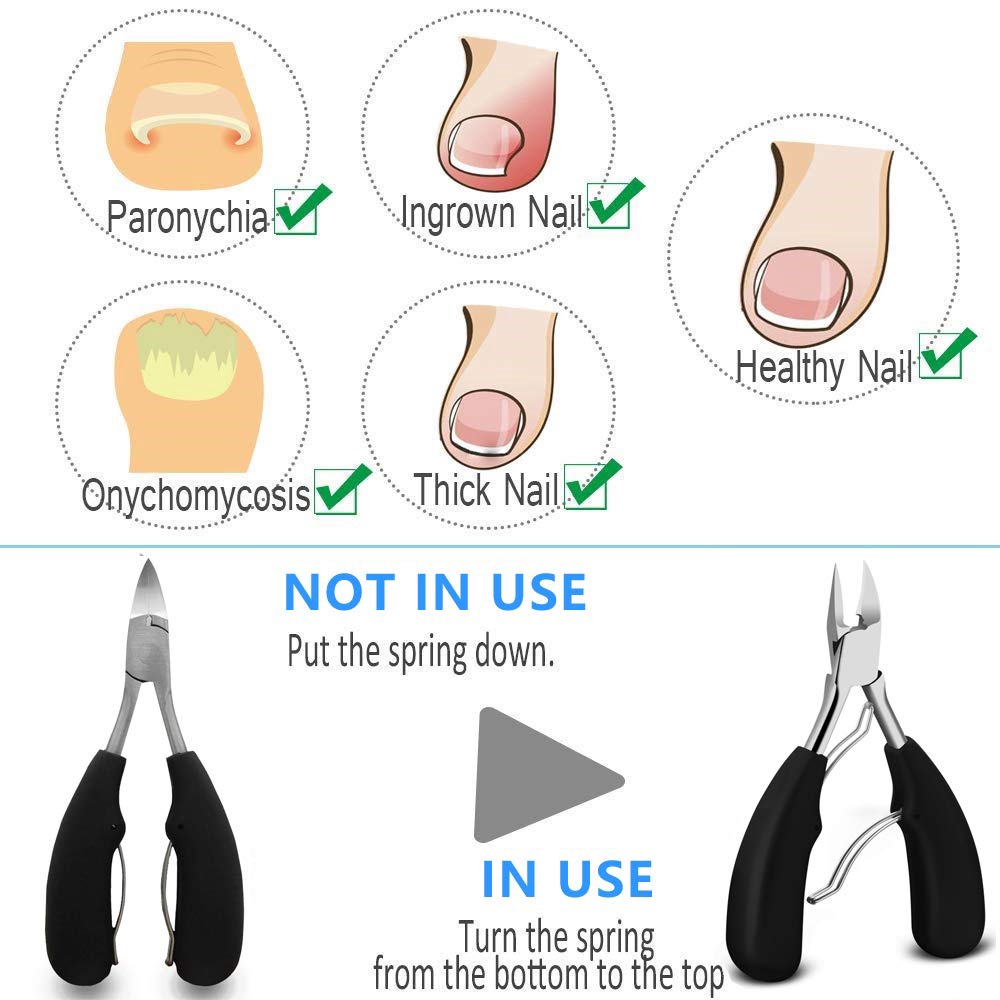 Kềm Cắt Móng Chân / Móng Chân Bằng Thép Không Gỉ Chuyên Nghiệp Hoàn Hảo Cho Móng Chân Dày &amp; Ingrown / Kềm Cắt Móng