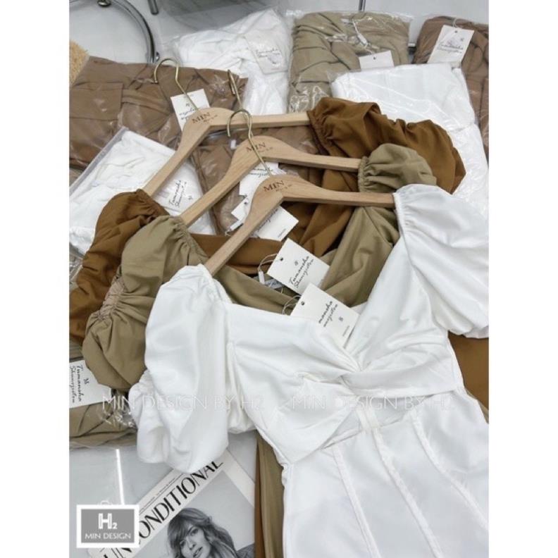 Váy maxi thô tay bồng cut out siêu độc lạ, màu sang tôn da | BigBuy360 - bigbuy360.vn