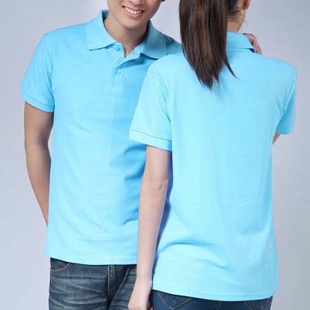 Áo Thun Có Cổ Polo Cá Sấu 4 Chiều Cổ Bẻ Màu Xanh Ngọc - Thiên Thanh Phom Xuông Dùng Cho Nam Và Nữ