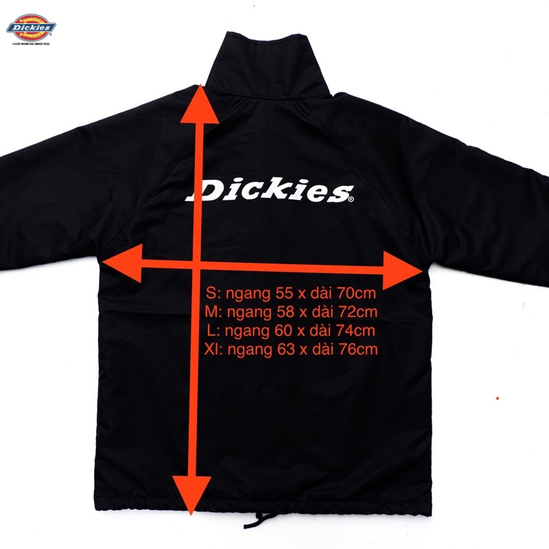 Áo Khoác phản quang 2 lớp gió/nỉ chính hãng Dickies
