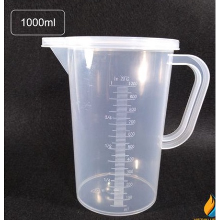 Cốc đong nhựa có nắp, có quai từ 250ml đến 1000ml