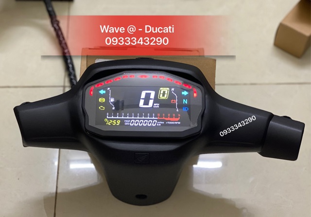 Trọn Bộ Bợ Cổ Wave Nhỏ - Zx - Wave Thái - Chế Đồng Hồ DUCATI - CÓ BASS CNC MẮT ĐỌC