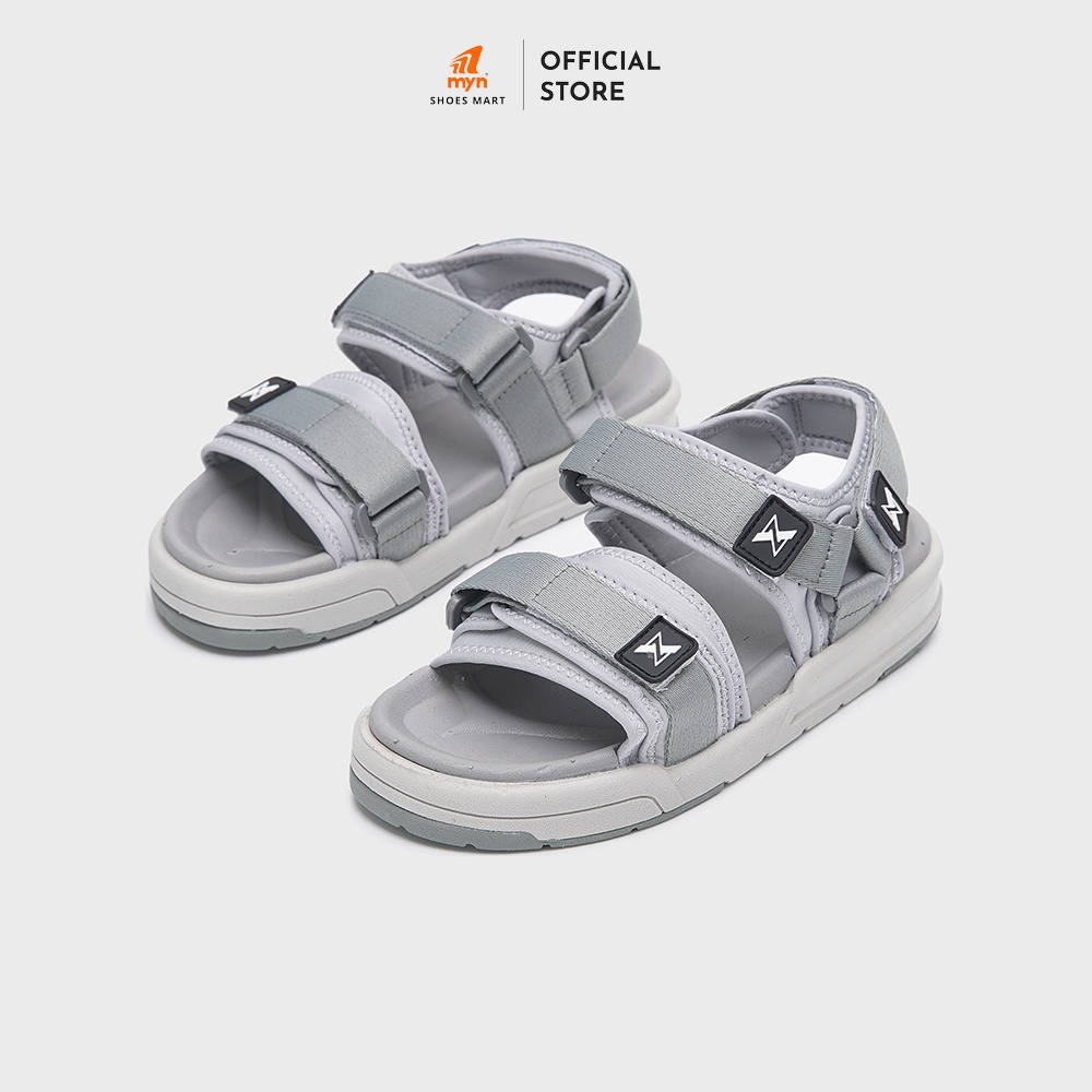 Sandal ZX Unisex Meta 2125 All Grey 2 quai bản to có đệm đế EVA 3.5cm 3 lớp chống trơn chống xẹp