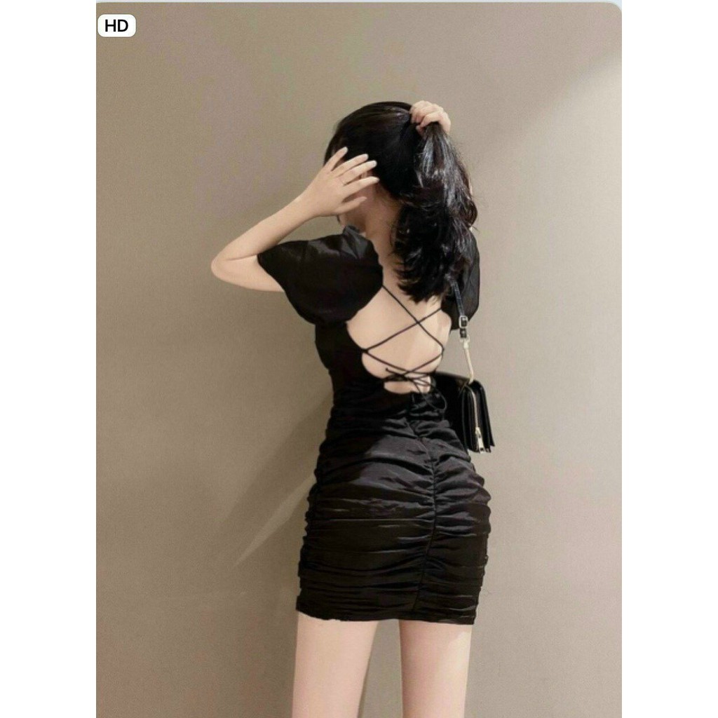 siêu hot đầm body đan dây lưng có mút ngực chất thun đẹp