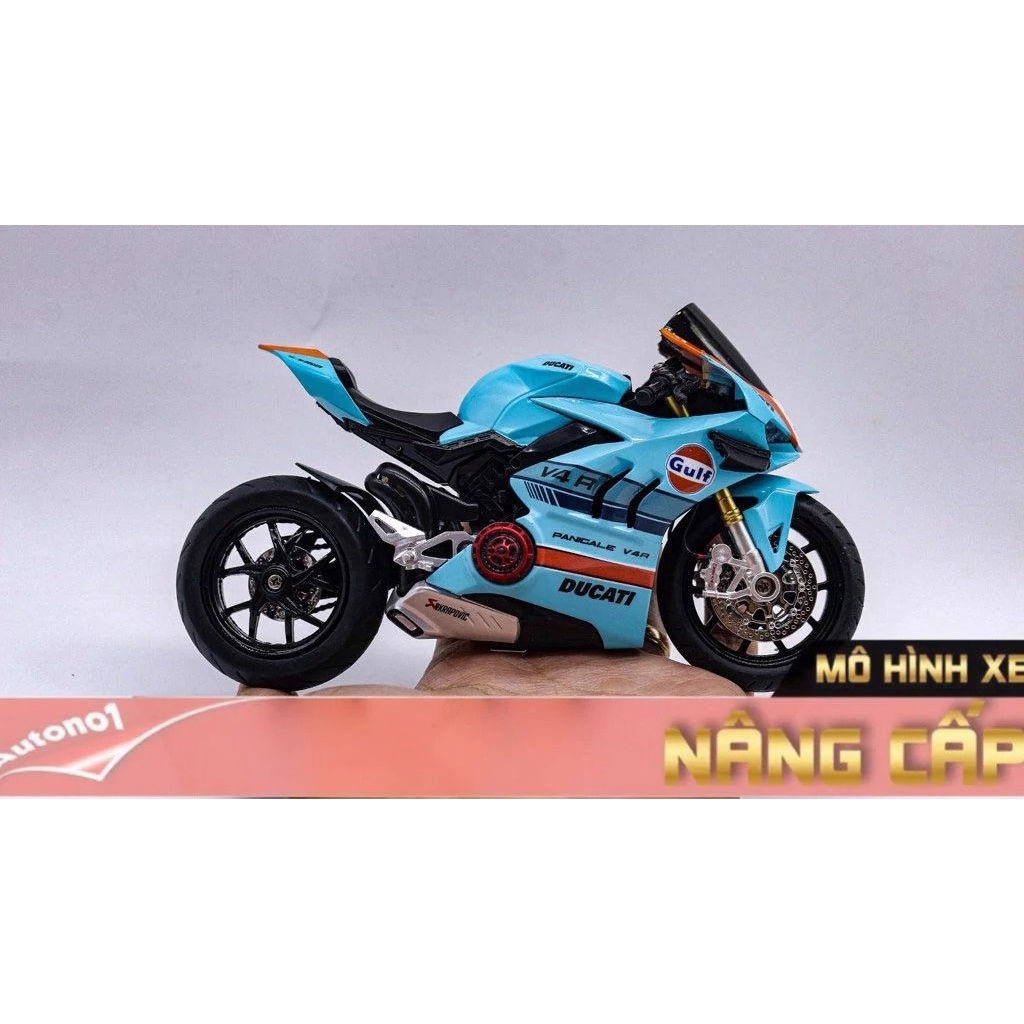 MÔ HÌNH XE ĐỘ DUCATI V4S GULF - V4S GULF NỒI KHÔ TỈ LỆ 1:12 AUTONO1 D223B D222B