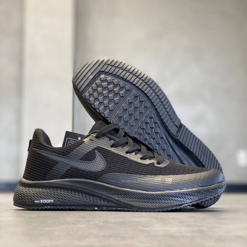 Giầy chạy bộ nam full đen mới, giầy tập gym, giầy thể thao