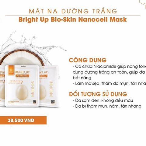 MẶT NẠ DA SINH HỌC SIÊU DƯỠNG TRẮNG COKO BRIGHT UP