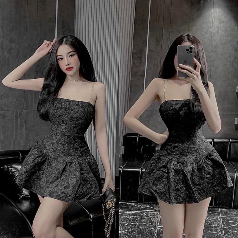 Váy xích hai dây gấm