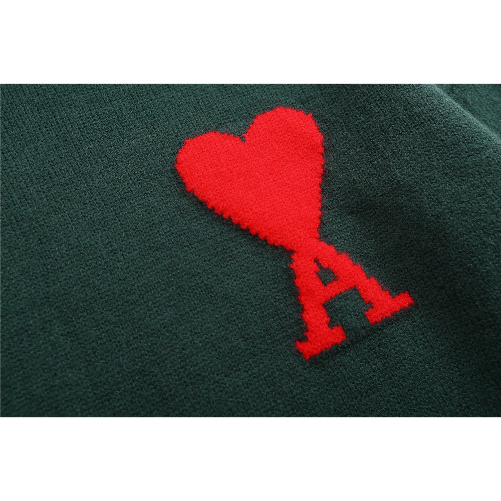 Áo Sweater Dệt Kim Cổ Cao Thêu Chữ Ami Love Herat Thời Trang Mùa Đông Cho Nam Nữ 2021