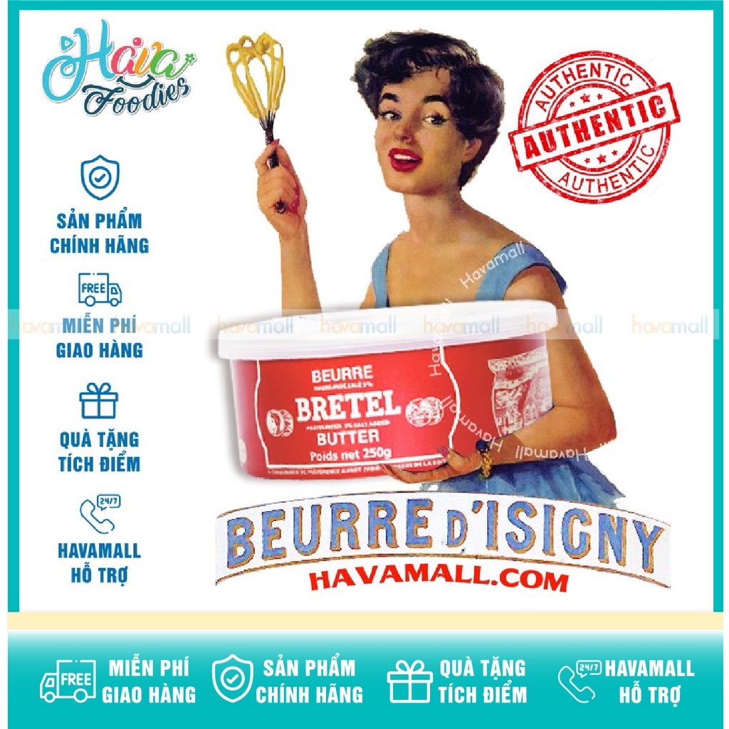 [HÀNG CHÍNH HÃNG] Bơ Bretel Pháp 250gr