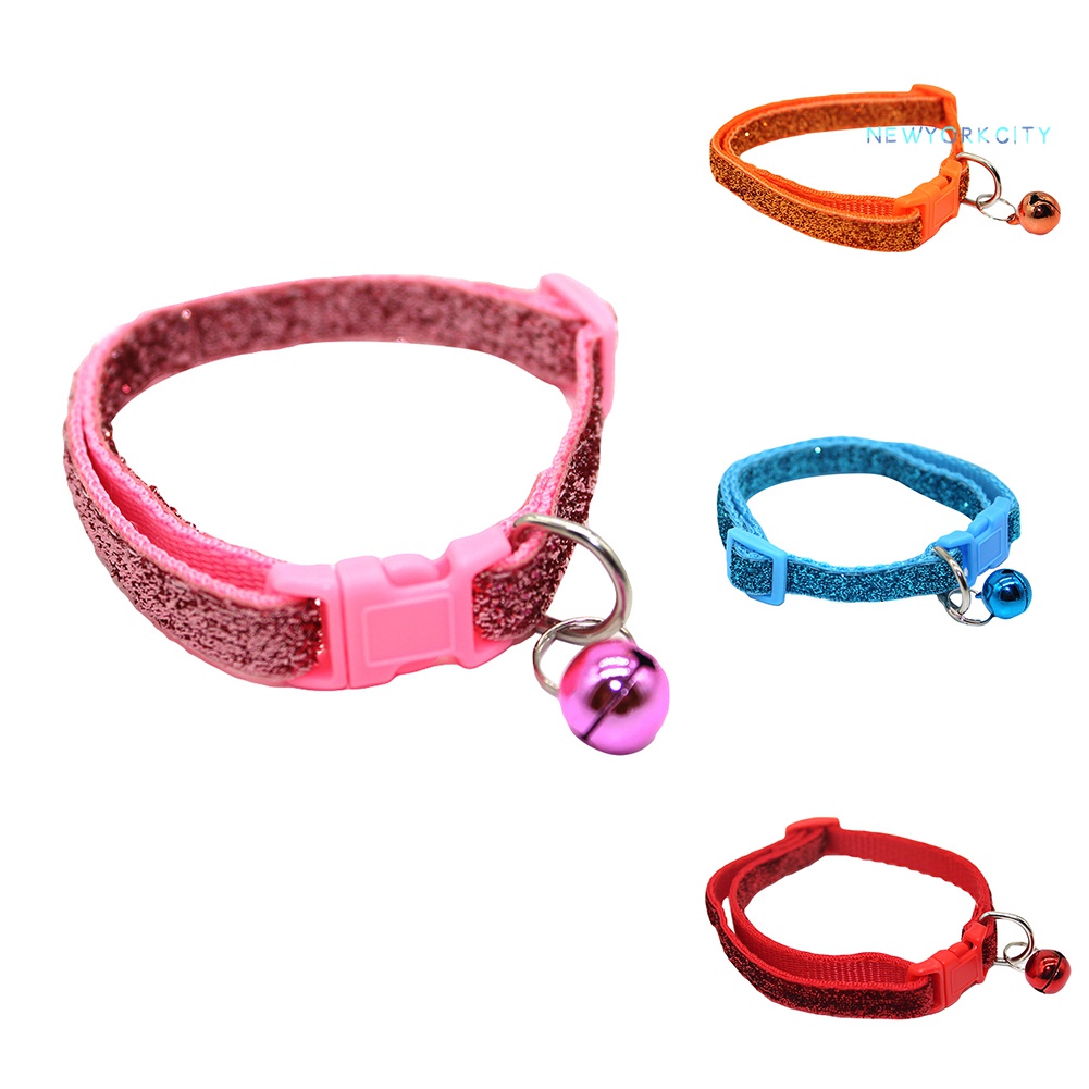 Vòng Cổ Sequin Lấp Lánh Gắn Chuông Cho Thú Cưng