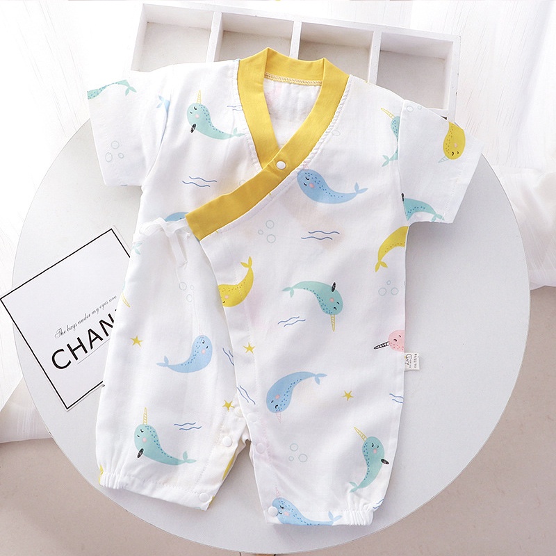 Bộ body đùi yukata cho bé trai bé gái sơ sinh, bodysuit liền thần dễ thương vải cotton mềm mịn co giãn nhẹ _ BD24